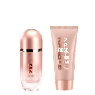 CAROLINA HERRERA  212 VIP ROSE COFFRET EAU DE PARFUM 80ML+BODY LOTION100ML