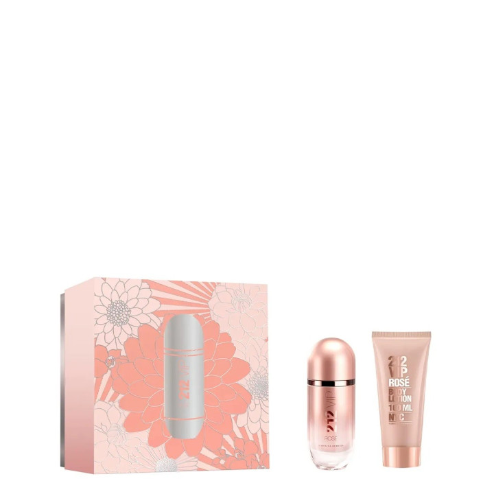 CAROLINA HERRERA 212 VIP ROSE COFFRET EAU DE PARFUM +BODY LOTION