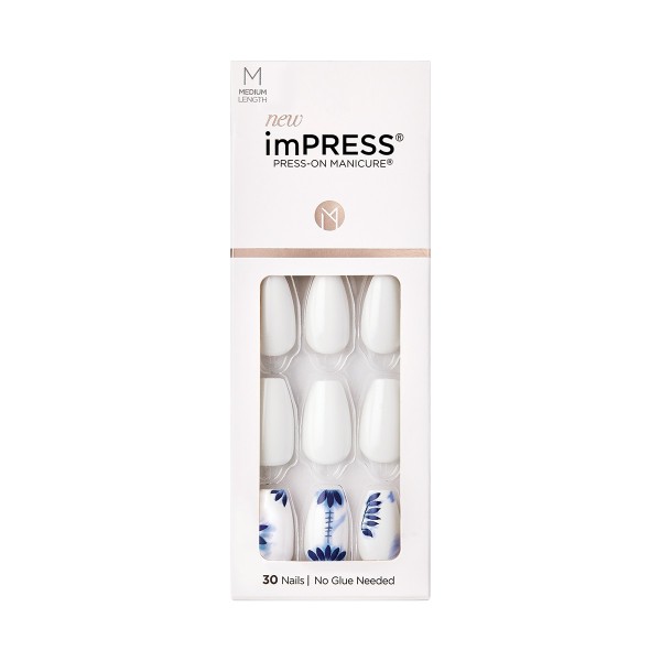 FAUX ONGLES IMPRESS TYE DY BLANC (KIMM05C)