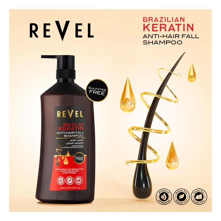 SHAMPOING  BRAZILIAN KERATIN ANTI-HAIR FALL REVEL