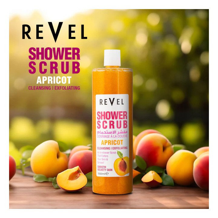 REVEL SHOWER SCRUB ABRICOT 1L | Yousarssif Tunisie