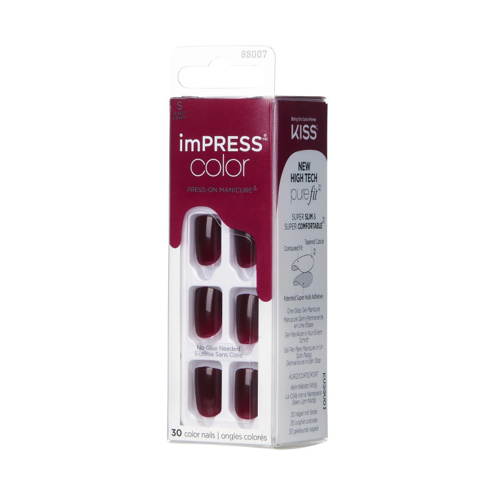 KISS F ONGLES IMPRESS BURGUNDY CHERRY UP (IMC35C)