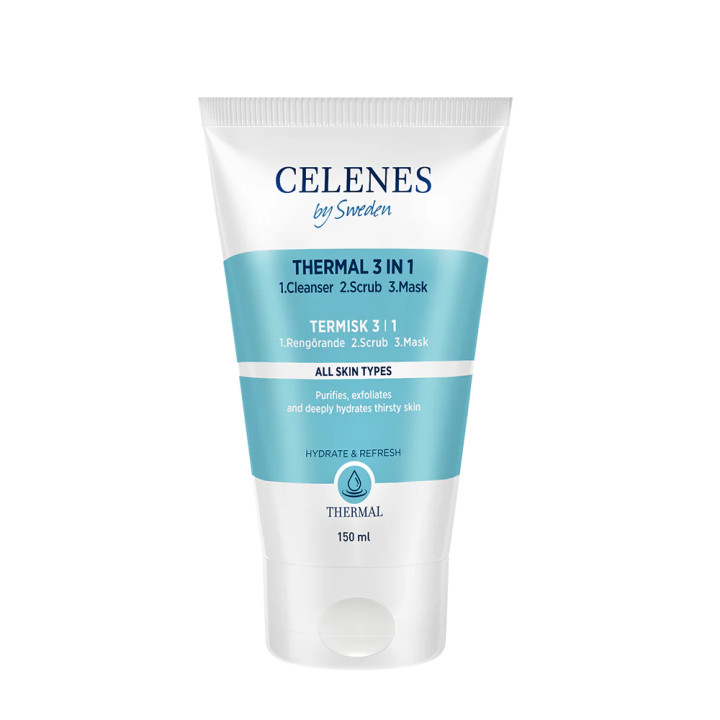 CELENES THERMAL 3EN1 NETTOYANT-GOMMAGE-MASQUE 150ML